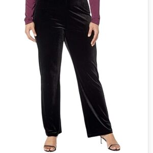 NEW! NOTATION Black Pull On Plus Size Velvet Pants 3X.